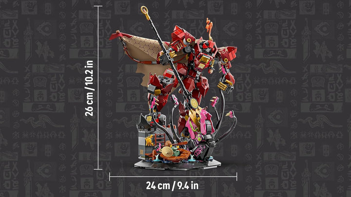 LEGO NINJAGO Der Feuerritter-Mech - Monstrosity Set mit beweglicher Figur, 2 Minifiguren und einem S