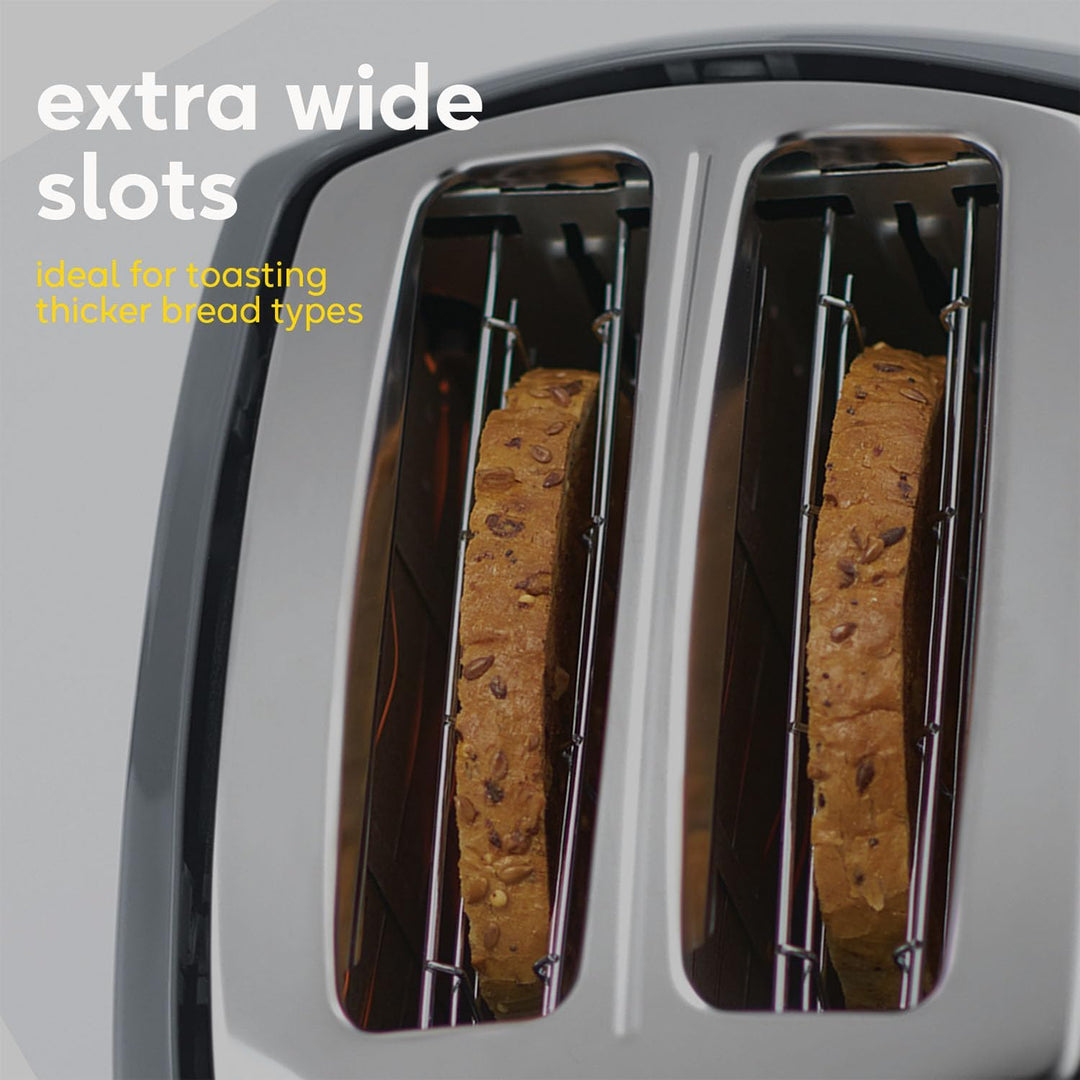 Russell Hobbs 26063 Waben-Toaster mit 2 Scheiben (extra breite Schlitze, hohe Hebefunktion, 6 Bräunu