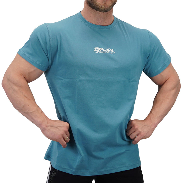 Brachial Premium Herren T-Shirt Middle Regular-Fit - für Freizeit Bodybuilding Workout Gym Kraftspor