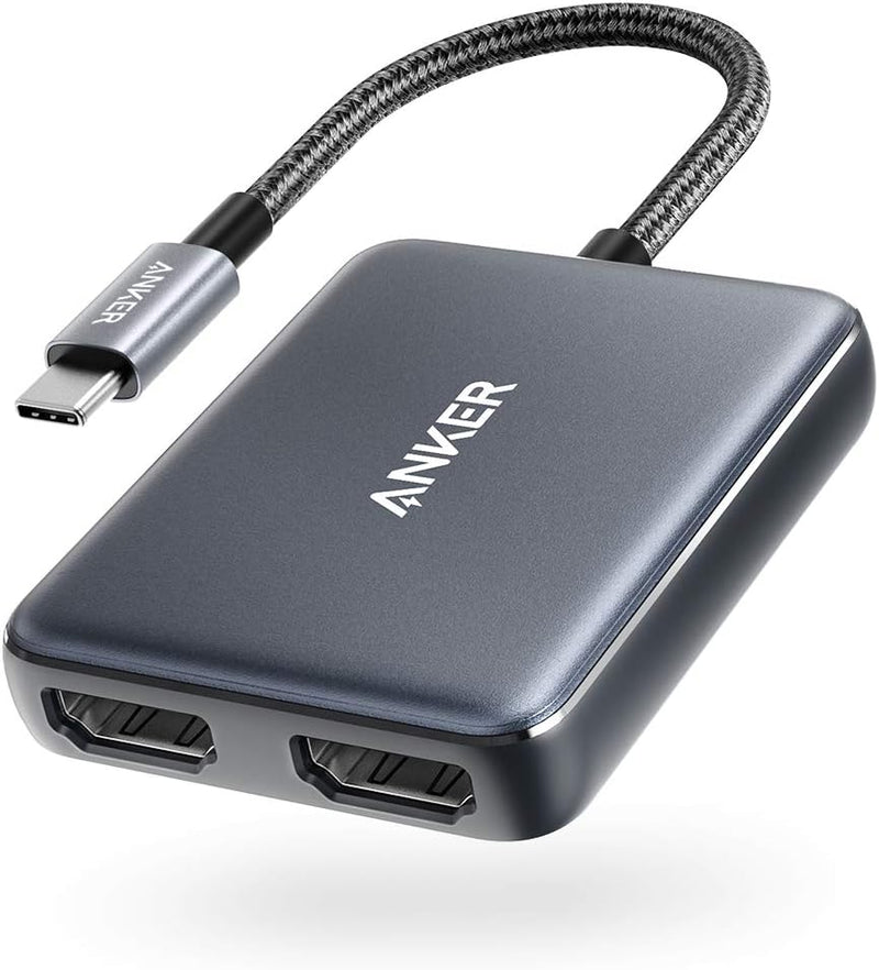 Anker USB C auf Dual HDMI Adapter, kompakter und tragbarer USB-C-Adapter, unterstützt 4K @ 60Hz und