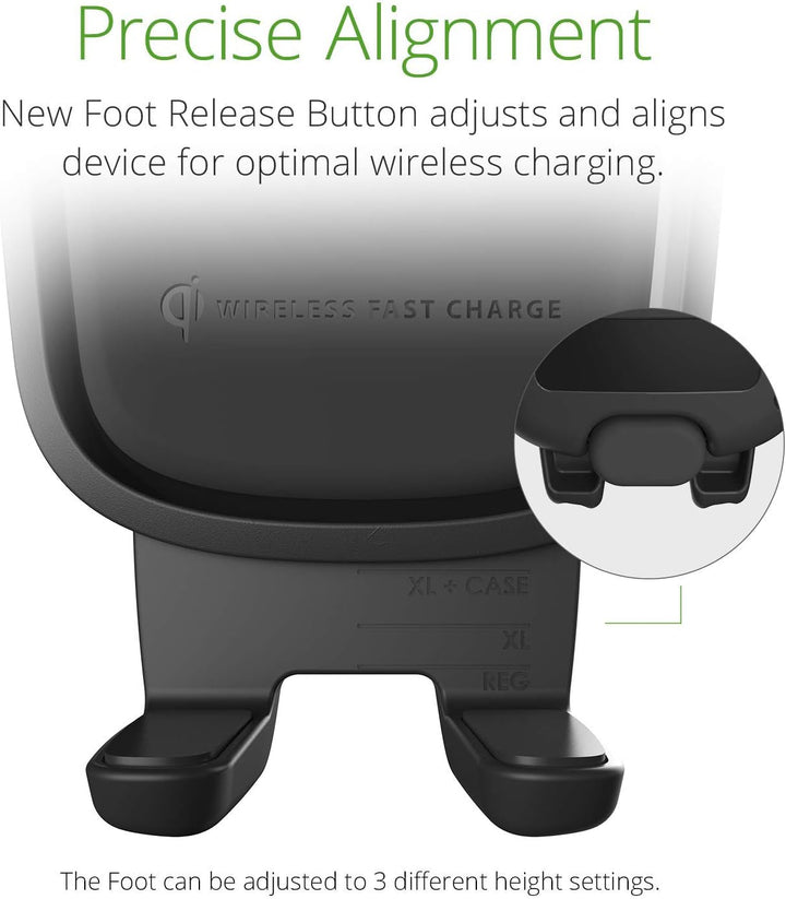 iOttie Easy One Touch Wireless 2Qi-Lade-CD-Steckplatz + Entlüftung für iPhone XS Max R 8 Plus 10 W f