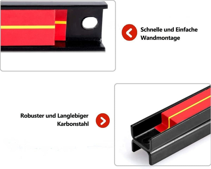 GIANTEX 6x Werkzeug Magnetleiste Set 46 cm magnetschiene magnetische Werkzeughalter Wand inkl. Monta