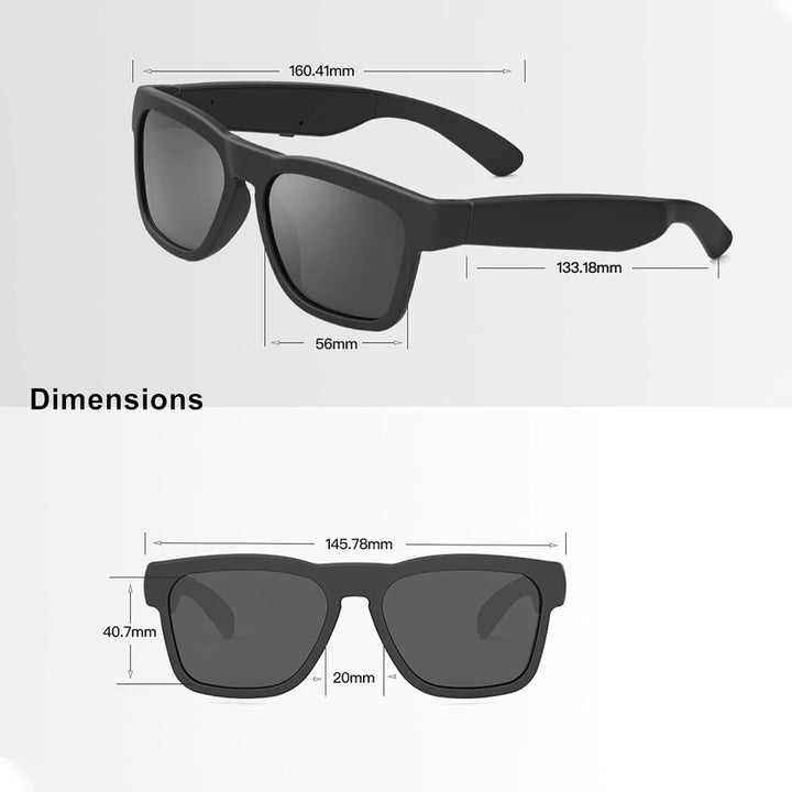 OhO sunshine wasserdichte Audio Sonnenbrille, Bluetooth Kopfhörer Sonnenbrille zum Hören von Musik u