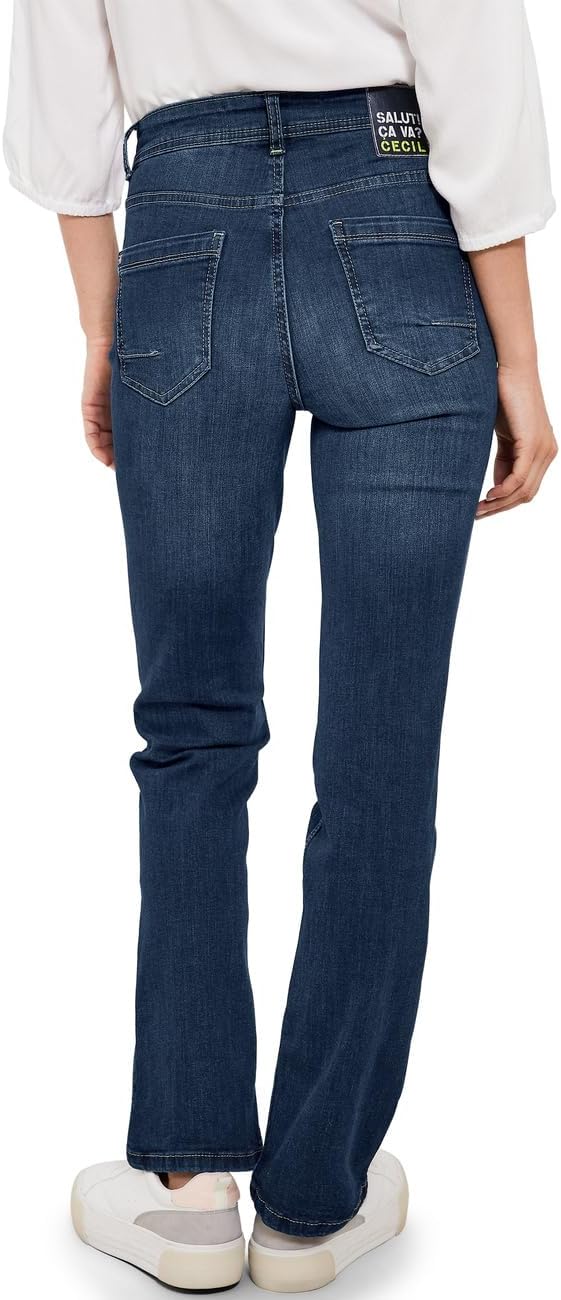 Cecil Damen Jeanshose Bootcut 26W / 32L Dark Blue Wash, 26W / 32L Dark Blue Wash