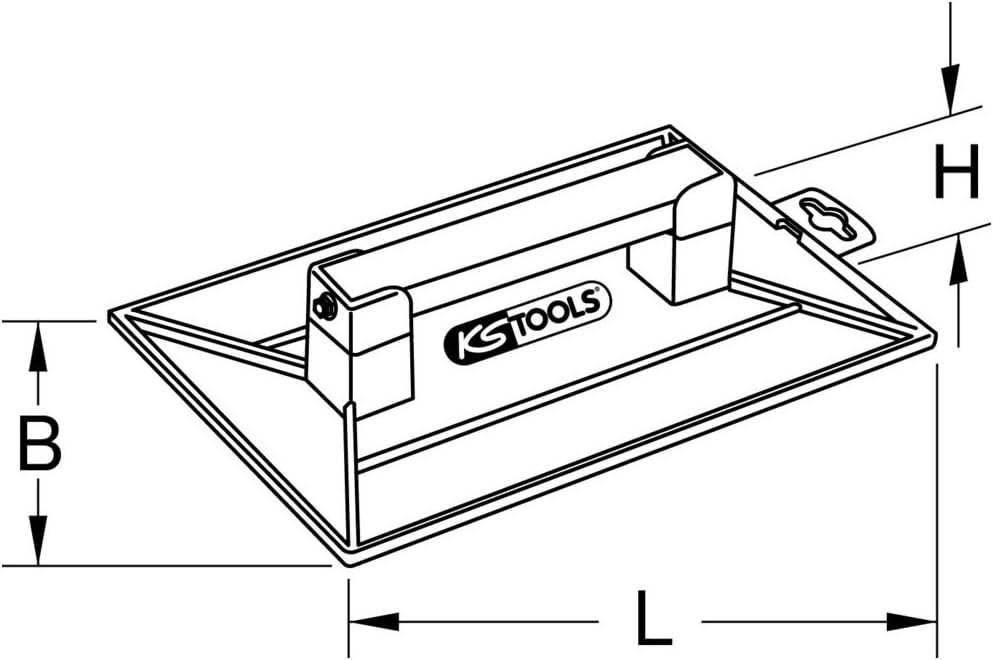 KS Tools 144.0540 ABS-Reibebrett, rechteckig, 260x420mm