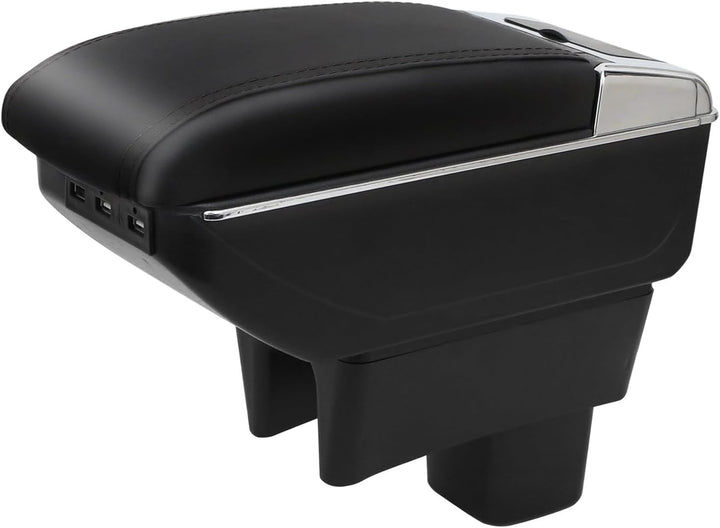 für Swift 2005-2018 Armlehne Mittelkonsole Aufbewahrungsbox Doppelschicht Mit Getränkehalter Schwarz