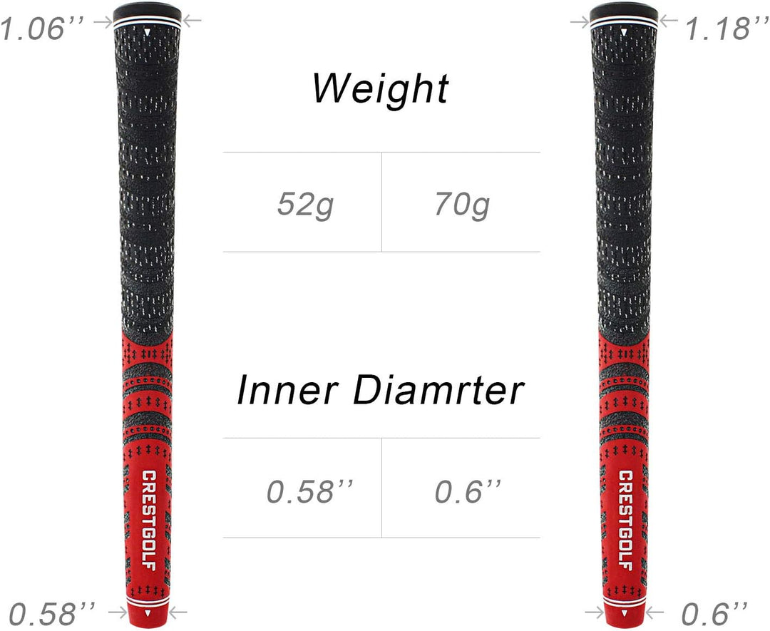 KOFULL Golfgriffe Golf Griffe Set Golf Club Griffe Golfschlägergriffe Golfschläger Golf Griff Midsiz