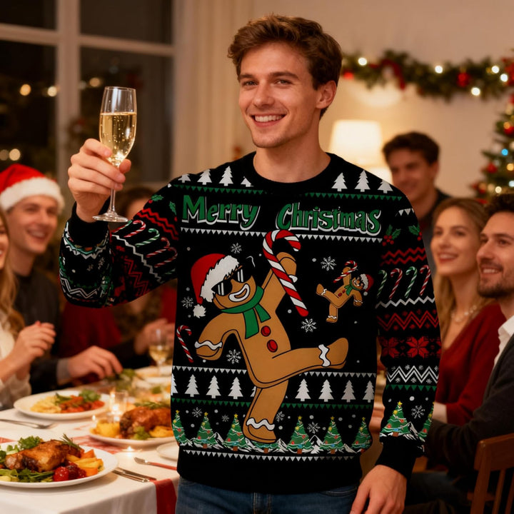ALISISTER Hässliche Weihnachtpullover 3D Gedruckt Weihnachten Jumper Sweatshirt Langarm Ugly Christm