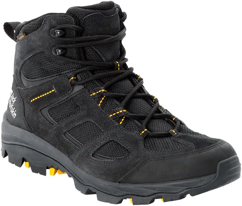 Jack Wolfskin Men's Vojo 3 Texapore Mid M Outdoor Shoes 39.5 EU Black Burly Yellow Xt 2023, 39.5 EU
