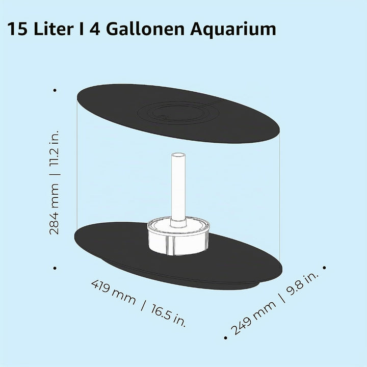 biOrb LOOP 15 LED Aquarium, 15 Liter - Aquarien Komplett-Set mit patentiertem Filter-System, Acryl-B