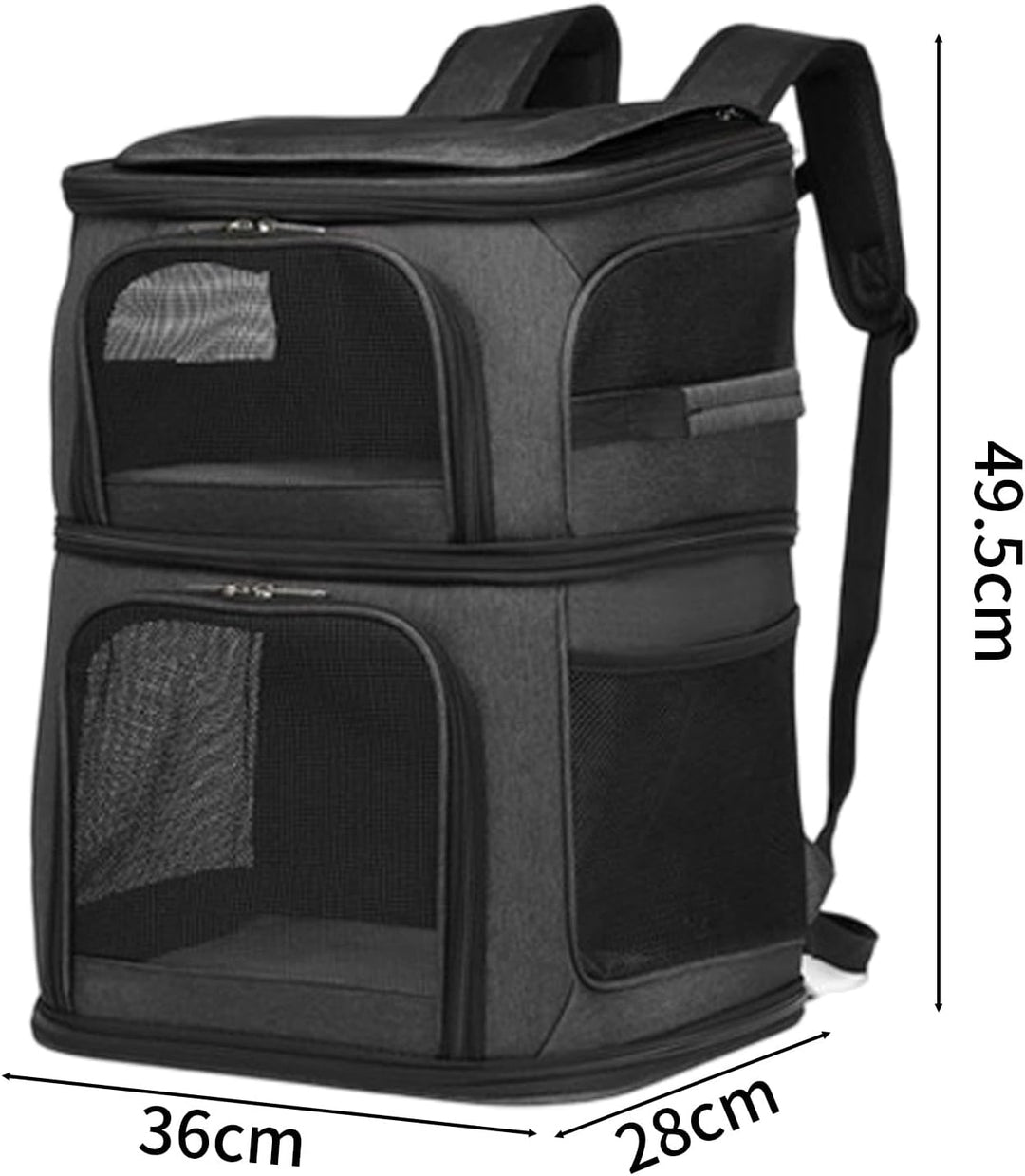 Katzenrucksack Grosse Katzen, Hunderucksack mit 7 Belüftungsfenstern, Zusammenklappbar Katzentranspo