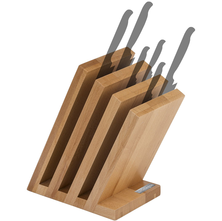 Arte Legno 42 Messerblock, Buchenholz, Natur 9 Knives Natur, 9 Knives Natur