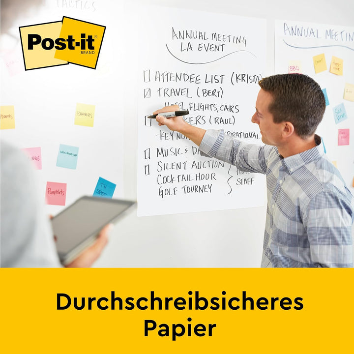 Post-it Super Sticky Self Stick Meeting Chart 559P-3 Weiss 635 mm x 762 mm Mehrwertpaket 2 x 559 (2