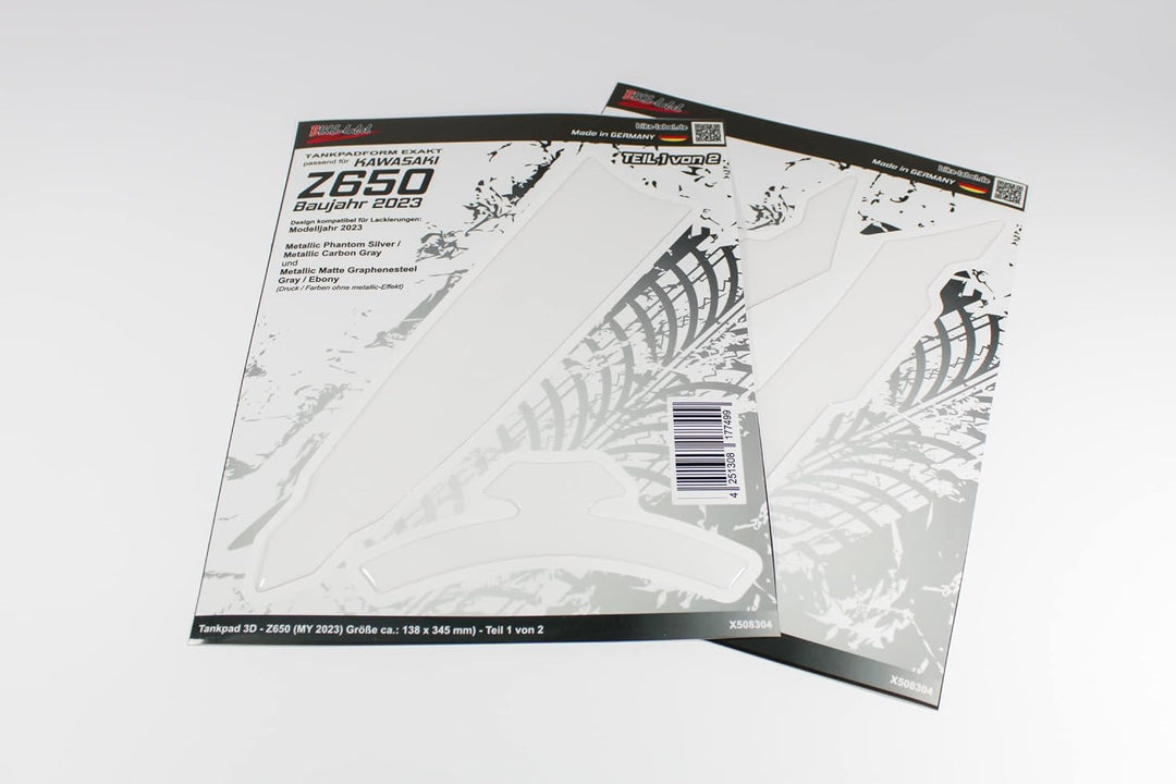 Tankpad Knee Pad transparent durchsichtig kompatibel für Kawasaki Z650 X850046 Spar-Set - 2, Spar-Se