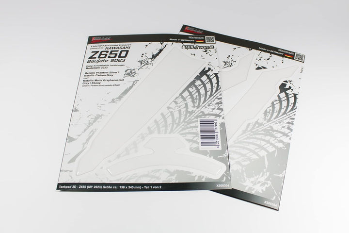 Tankpad Knee Pad transparent durchsichtig kompatibel für Kawasaki Z650 X850046 Spar-Set - 2, Spar-Se