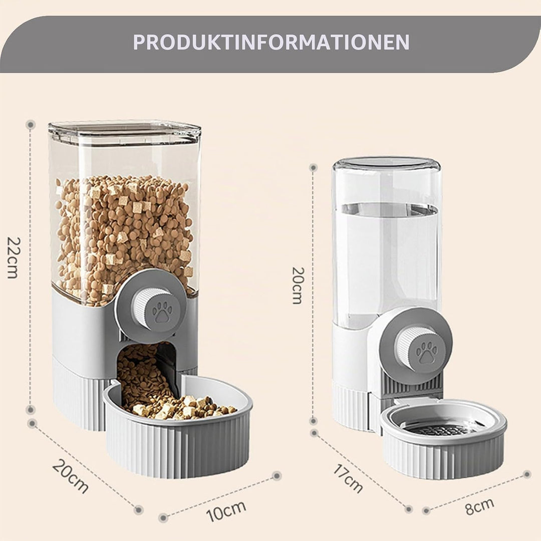 Hanging Automatic Food Water Dispenser, All-in-One Gravity Pet Feeder, Katzenfutter und Wasserspende