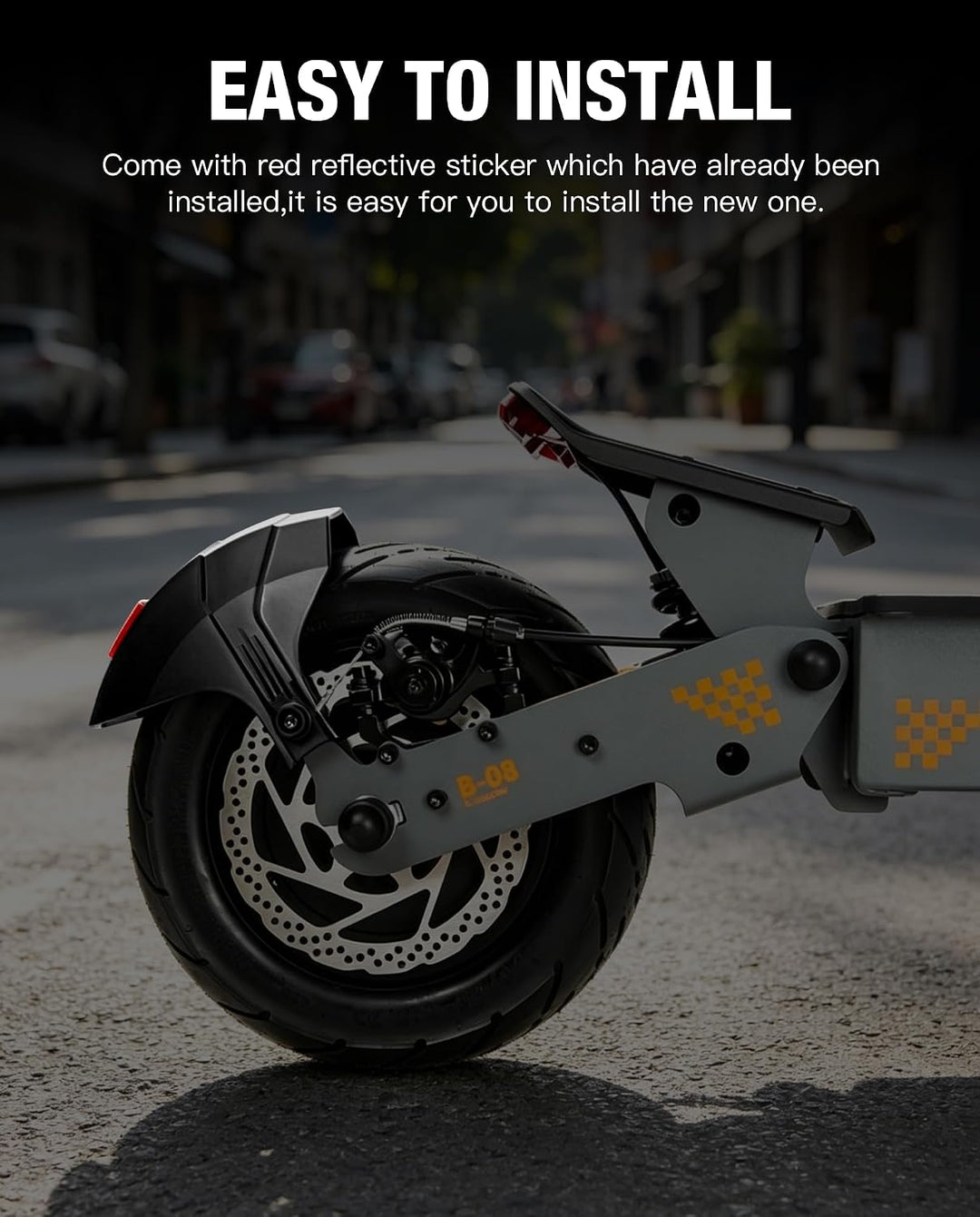 Hinterer Kotflügel mit Rücklichtabdeckung Kompatibel mit Kukirin G2 / G3 / G4 Kickscooter, Stossfest