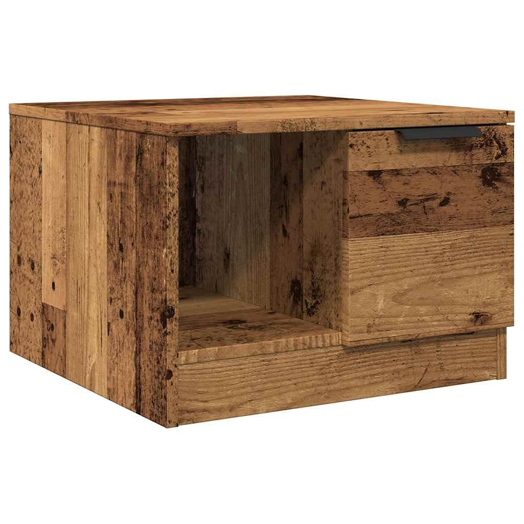 vidaXL Couchtisch Altholz-Optik 50x50x36 cm Holzwerkstoff, Beistelltisch, Wohnzimmertisch, Mitteltis