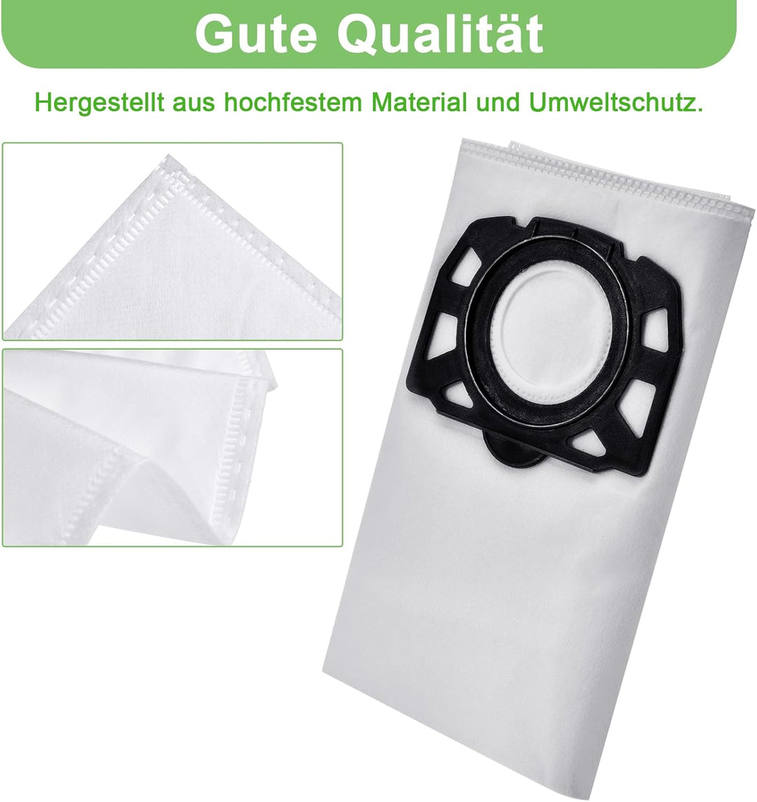 Staubsaugerbeutel-Filterset für Kärcher WD4 WD5 WD6 MV4 MV5 MV6 WD5P WD6P Premium, 8 Beutel ersetzen