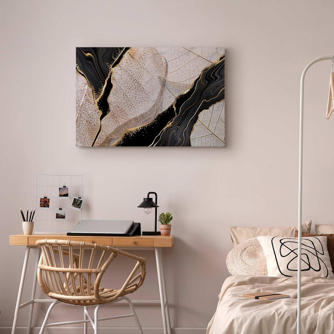murando - Bilder Blätter 90x60 cm Vlies Leinwandbild 1 tlg Kunstdruck modern Wandbilder XXL Wanddeko