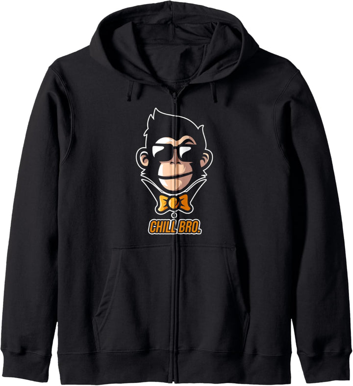 Chill Bro - Cooler Affe mit Sonnebrille Kapuzenjacke