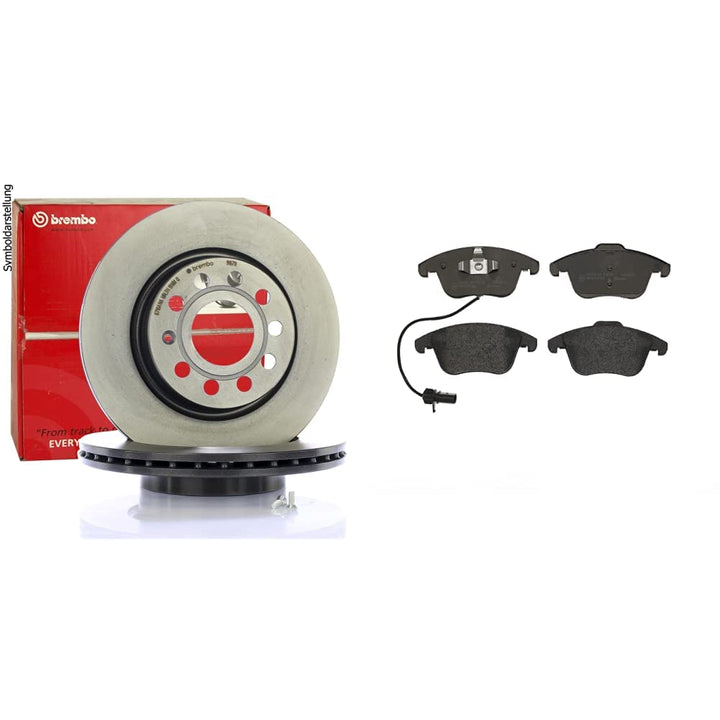 Brembo 09.A820.11 COATED DISC LINE Bremsscheibe - 1 Stück & P 85 113 Bremsbelagsatz, Scheibenbremse