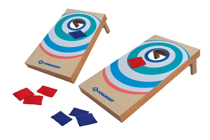 Schildkröt Cornhole Set, Bean Bag Set aus FSC zertifiziertem MDF-Holz, Komplettset mit 2 Cornhole Bo