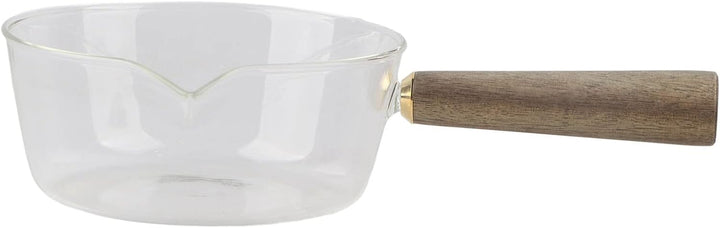 Milchtopf aus Glas, Milchtopf mit V-förmigem Ausguss, Antihaftbeschichteter Topf aus Borosilikatglas