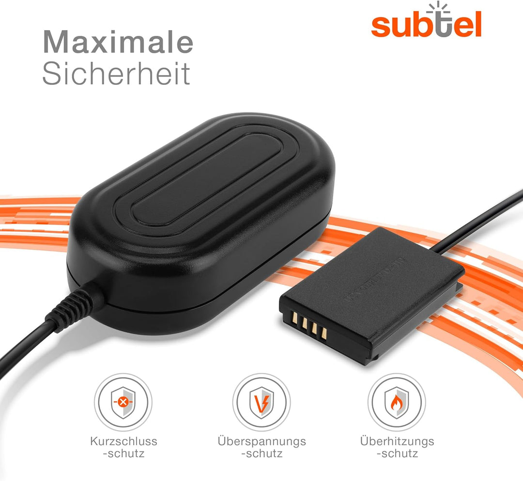 subtel® Netzteil kompatibel mit Canon PowerShot G7 X MK II G1x Mark III G5 X Mark II G9 X Mark II Po