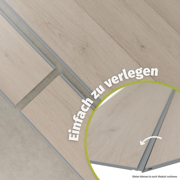 HORI Klick Hartvinylboden Rigid SPC Steinfliese Fliesenoptik - Klick-Vinyl mit Trittschalldämmung -