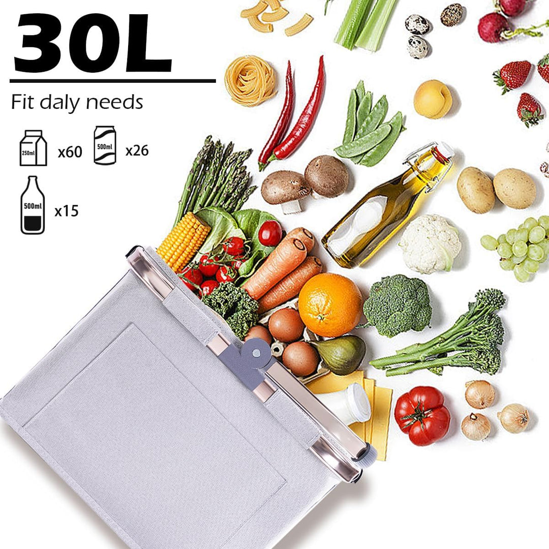 Diurwur® 30L Einkaufskorb Faltbar Tragekorb Gross Einkaufstasche Picknickkorb Klappkorb Reisetasche