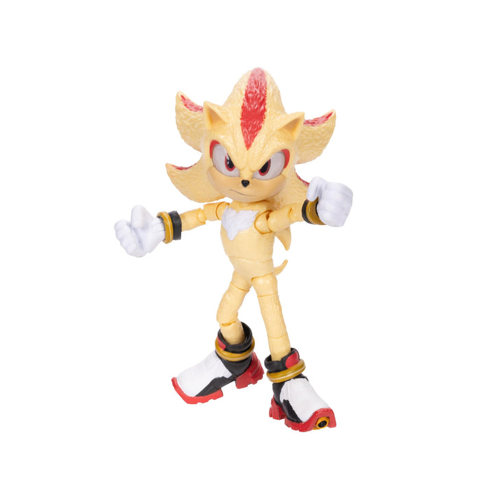 Sonic The Hedgehog Sonic 3 Movie Super Shadow Actionfigur von Jakks Pacific, 13 cm gross, hochbewegl