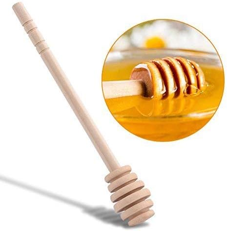 Fdit 50 Pcs/Satz Haushalt Holz Tragbare Mini Marmelade Honig Dipper Jar Dispensing Sammeln Rührstab