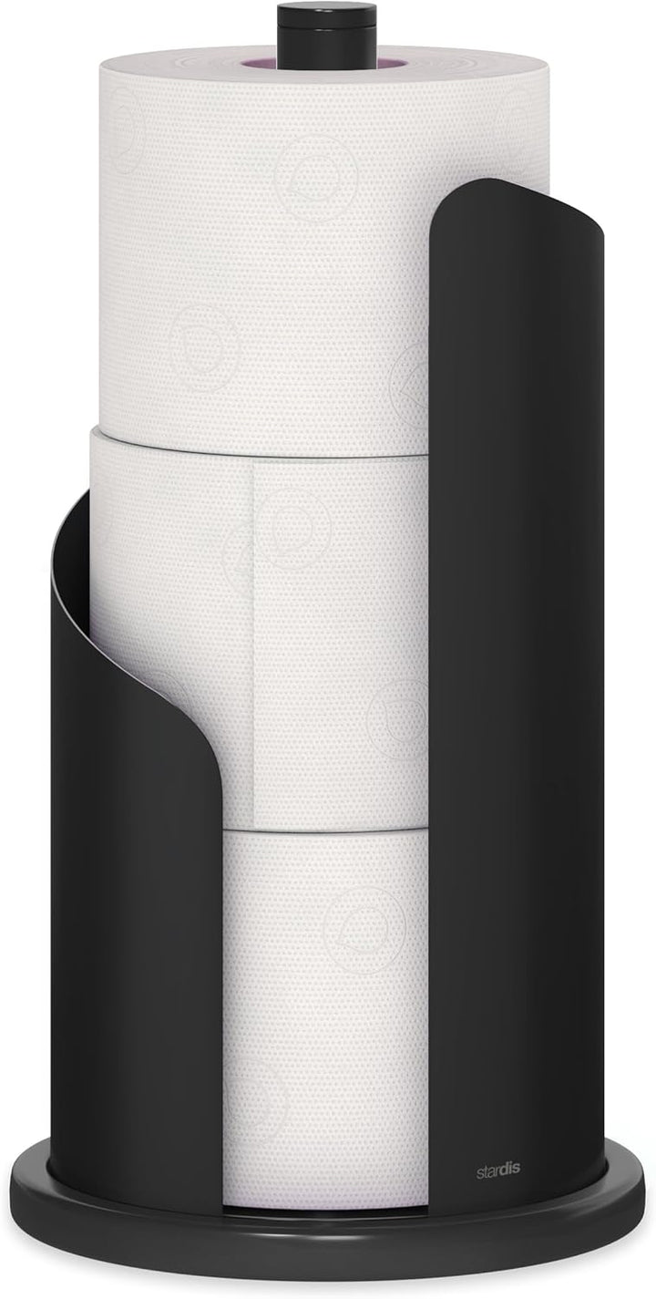 Design Küchenrollenhalter Edelstahl matt H 30 Ø15 cm Rollenhalter Papierrollenhalter für Küchenrolle