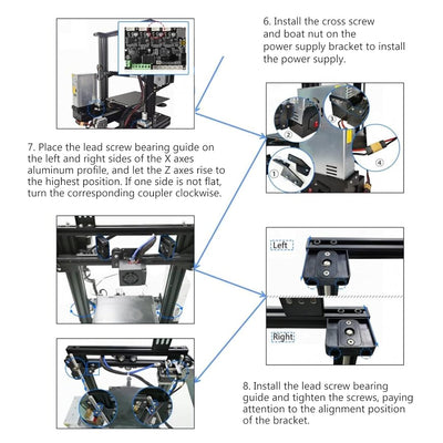 3D-Drucker-Z-Upgrade-Kit, Ender 3 Dual-Z-Achsen-Kit, 3D-Drucker-Z-Upgrade-Kit mit Leitspindel-Schrit