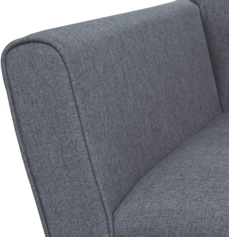 Festnight Sessel Sofa Einzelsofa Sofagarnitur Polstersofa Stahlbeine und Stoff Hellgrau 72 x 66 x 78