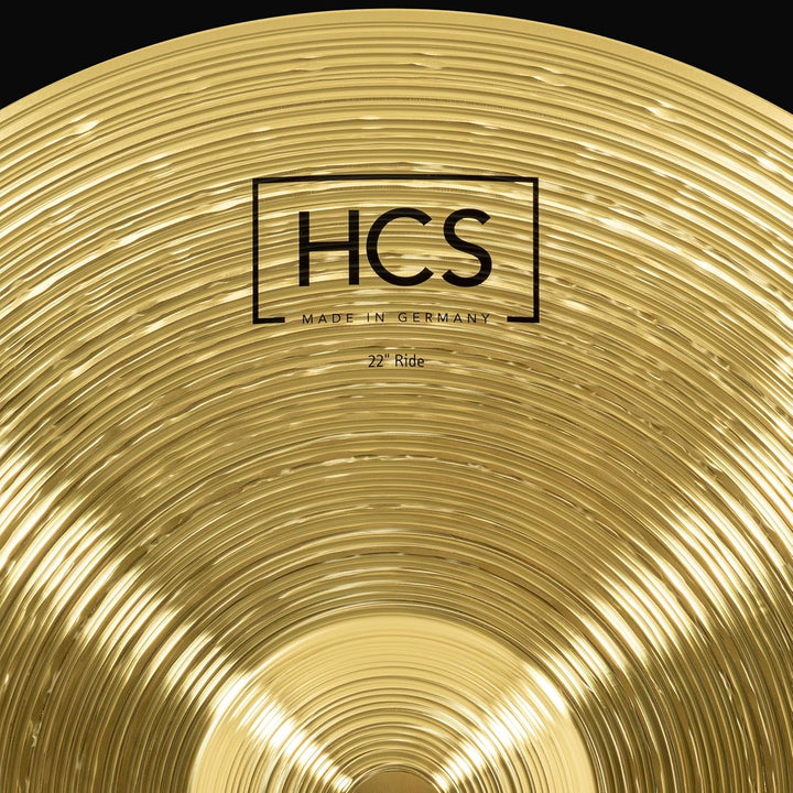 Meinl Cymbals HCS Ride 22 Zoll (Video) Schlagzeug Becken (55,88cm) Messing, Traditionelles Finish (H