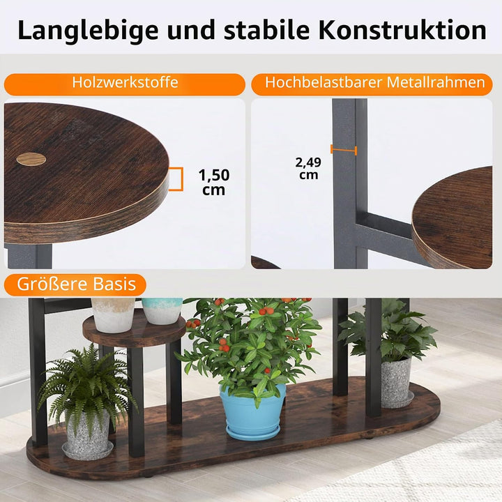 Tribesigns Pflanzenständer für den Innenbereich, mehrstöckig, 11 Topfpflanzenregale, Blumenständer,