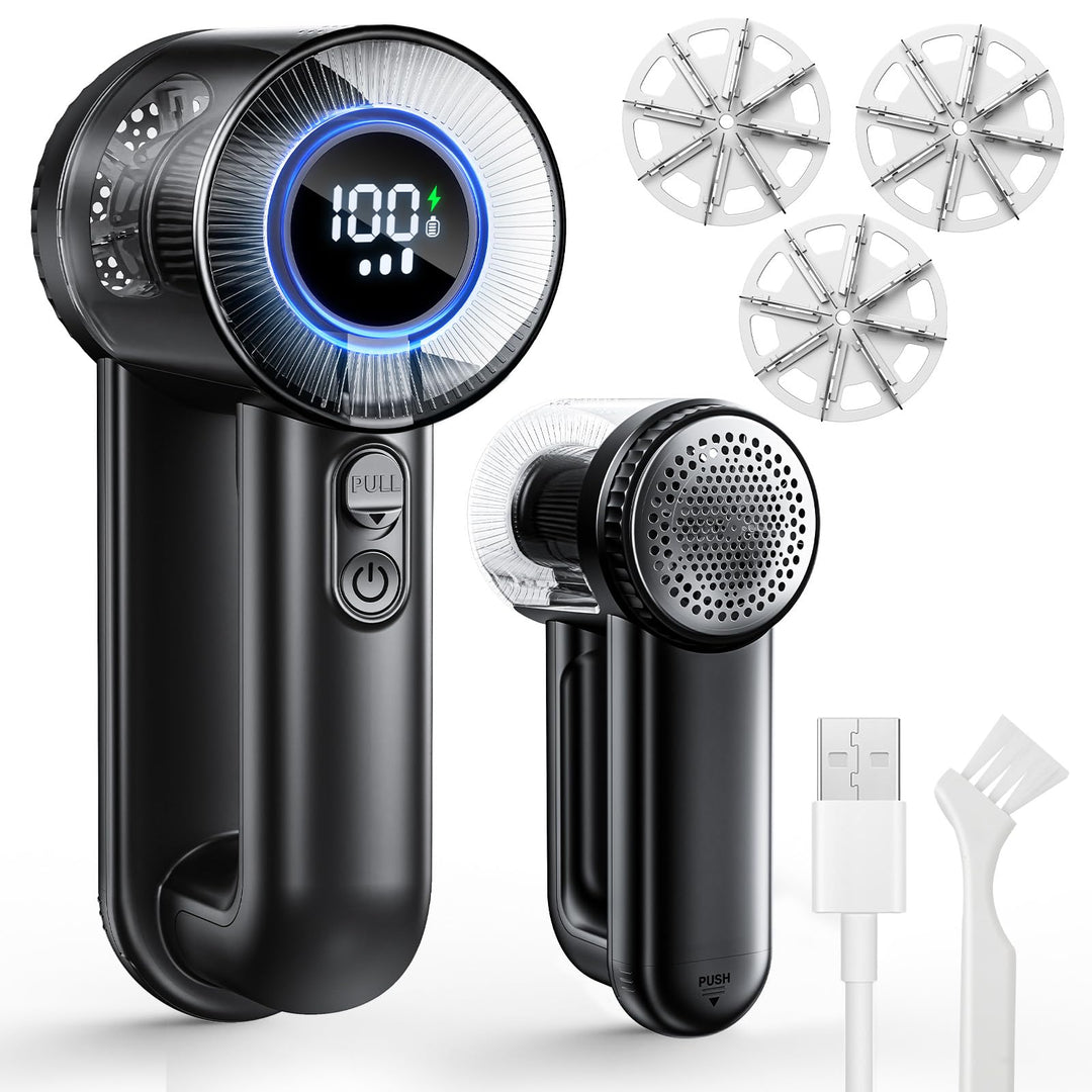 Fusselrasierer Elektrisch, 1800mAh USB Aufladbar Fusselentferner für Kleidung & Möbe, 3 Geschwindigk