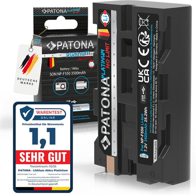 PATONA Platinum USB-C Akku NP-F550 Kompatibel mit Sony NP-F330 NP-F750 NP-F930 NP-F950
