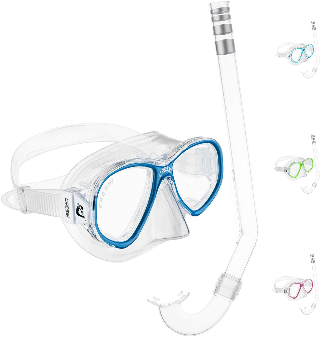 Cressi Perla Jr - Maske oder Combo Set Maske Perla Jr + Schnorchel Minigringo, Einheitsgrösse, Junio