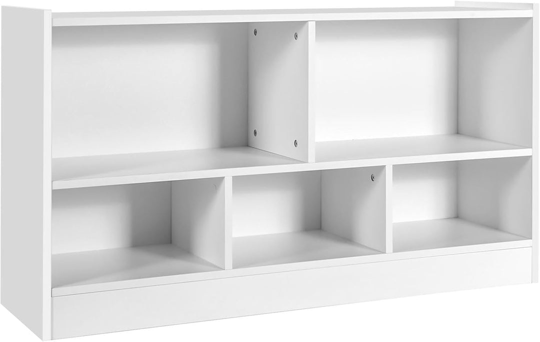 KOMFOTTEU Spielzeugschrank Kinder, Spielzeugregal mit 5 Fächer in 2 verschiedenen Grössen, Kinderreg