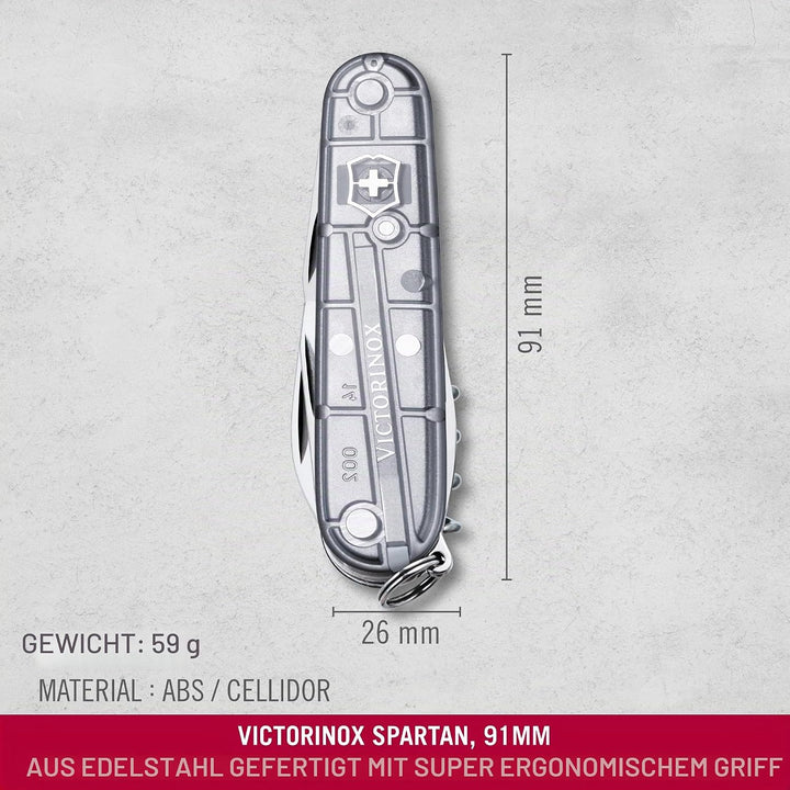 Victorinox Schweizer Taschenmesser, Spartan, Multitool, Swiss Army Knife mit 12 Funktionen, Klinge,