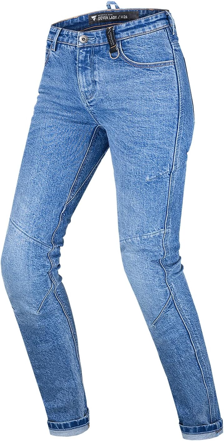SHIMA DEVON Motorradjeans - Belüftete Elastische Slim Fit Biker Motorradhose mit FiberQL-Verstärkung