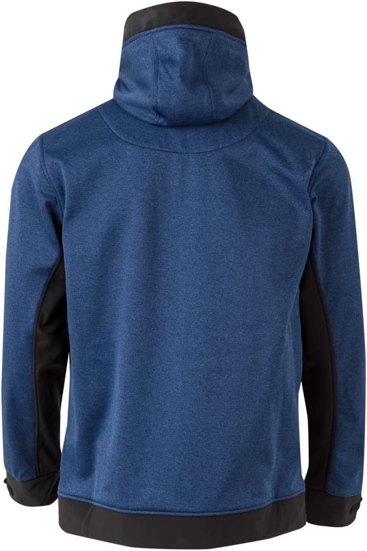 VELILLA 206007 Jacke Soft Shell Bicolor mit Kapuze, Farbe Blau und Schwarz, Grösse L
