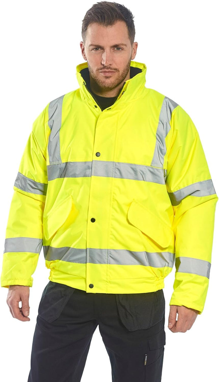 Portwest Bomberjacke mit Reflexstreifen Leuchtend, S
