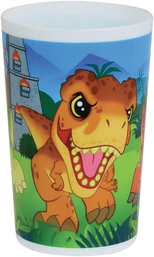 Fun House 0066 Jurassic World Dinosaurier-Mahlzeitenset für Kinder mit 22 cm flacher Teller, 16 cm t