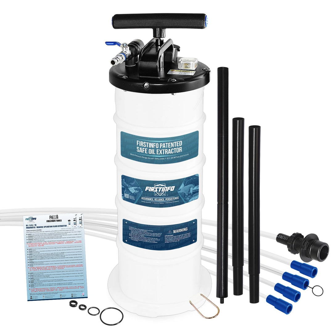 FIRSTINFO A1102EUY5 6,5L Manuelle und pneumatische | Ölpumpe Flüssigkeit Extraktor Pumpe | Ölansaugp