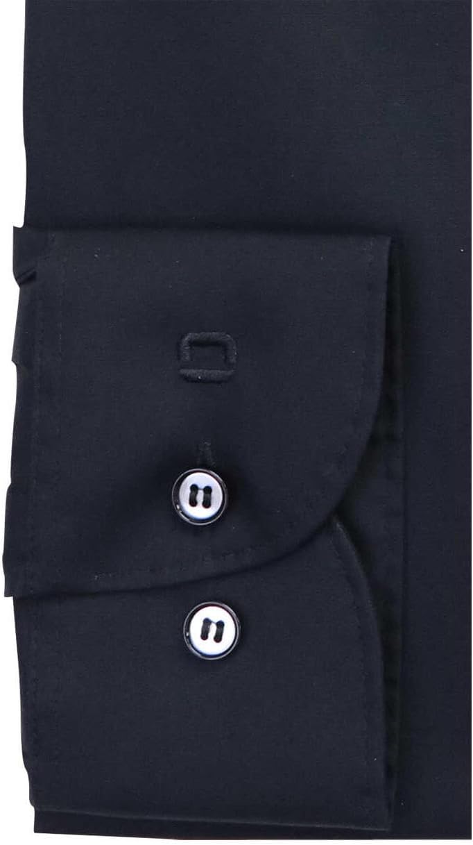 OLYMP Level Five Body fit Hemd extra Langer Arm Haifischkragen schwarz 38 Schwarz, 38 Schwarz