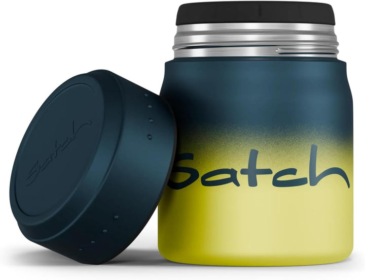 Satch Thermo Lunchbox 500ml, auslaufsicher, isoliert, mit Gabel-Löffelkombination Blue Graffiti - Ge
